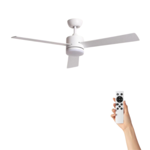 Ventilatore da soffitto Ebba con illuminazione - Ø132cm - 6 velocità - Telecomando - Bianco