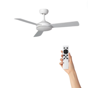 Ventilatore a soffitto Emma senza illuminazione - Ø107cm - 6 velocità - Telecomando - Bianco